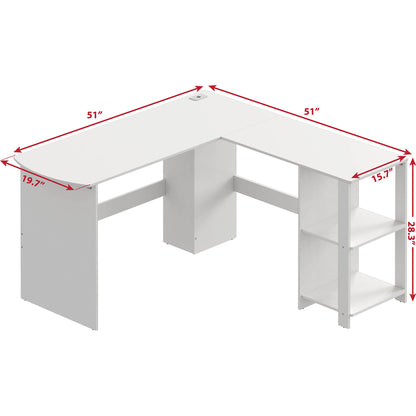L Shaped Home Office Desk with Storage Solutions