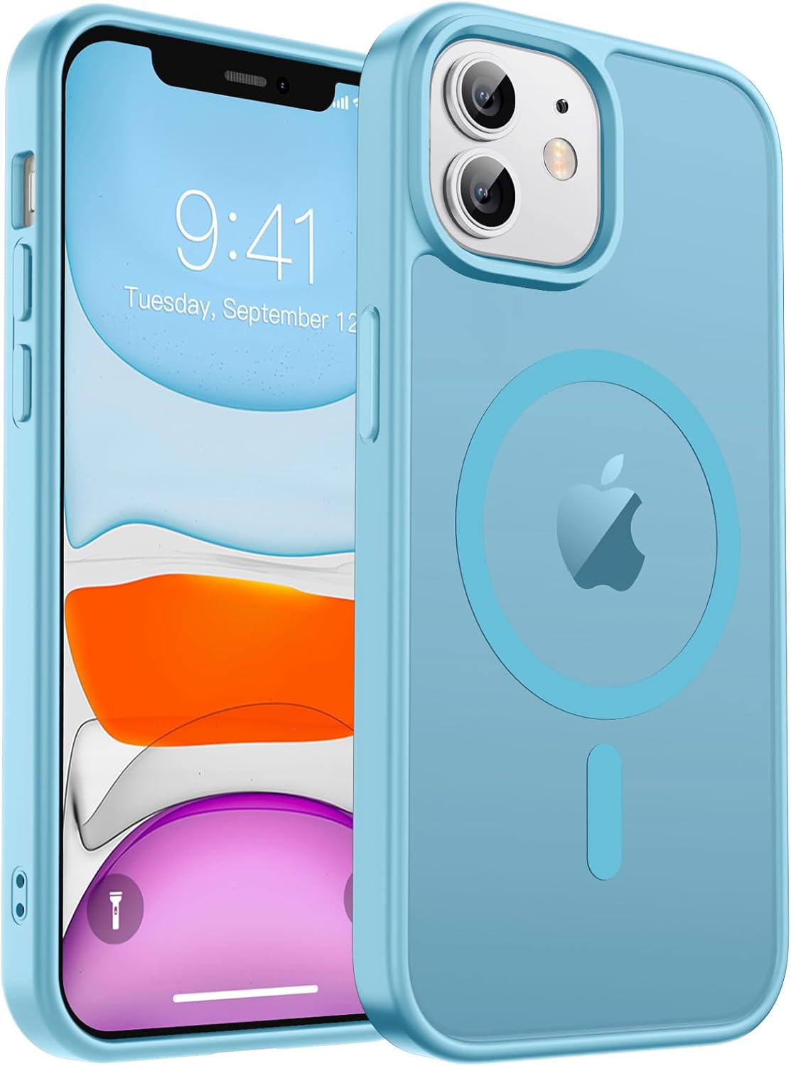 MagSafe Compatible iPhone 14 15 Case Matte Shockproof Anti Scratch Black