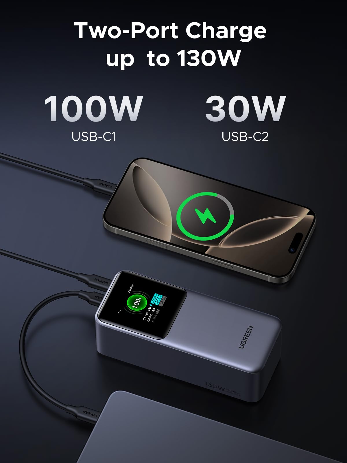 UGREEN Nexode 20000mAh Power Bank Fast Charging Solution