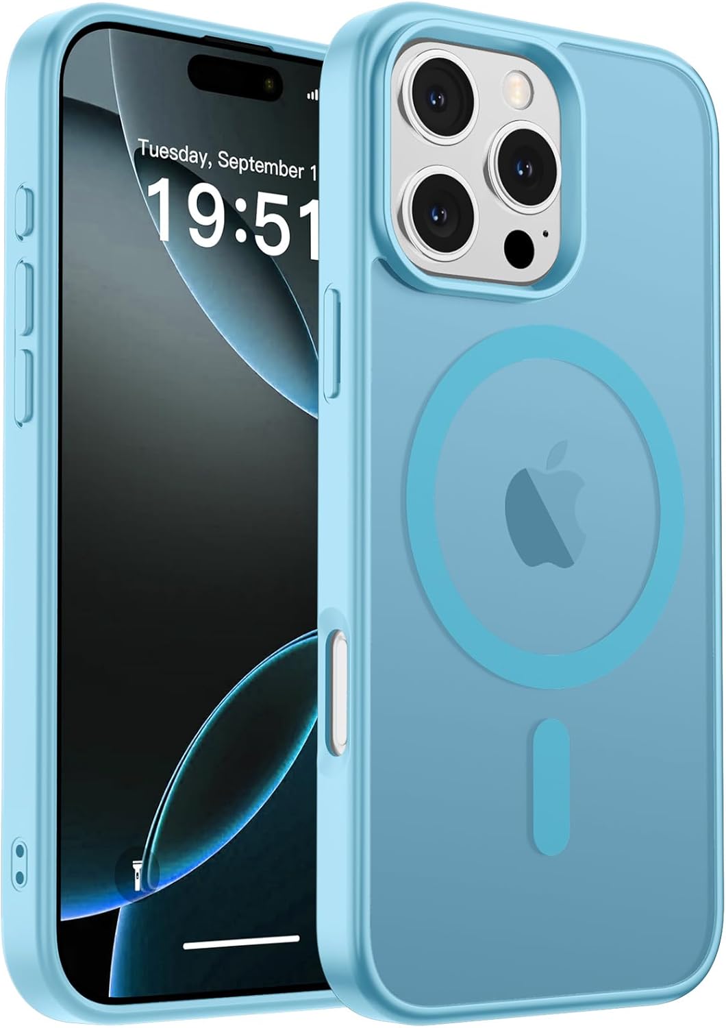 MagSafe Compatible iPhone 14 15 Case Matte Shockproof Anti Scratch Black