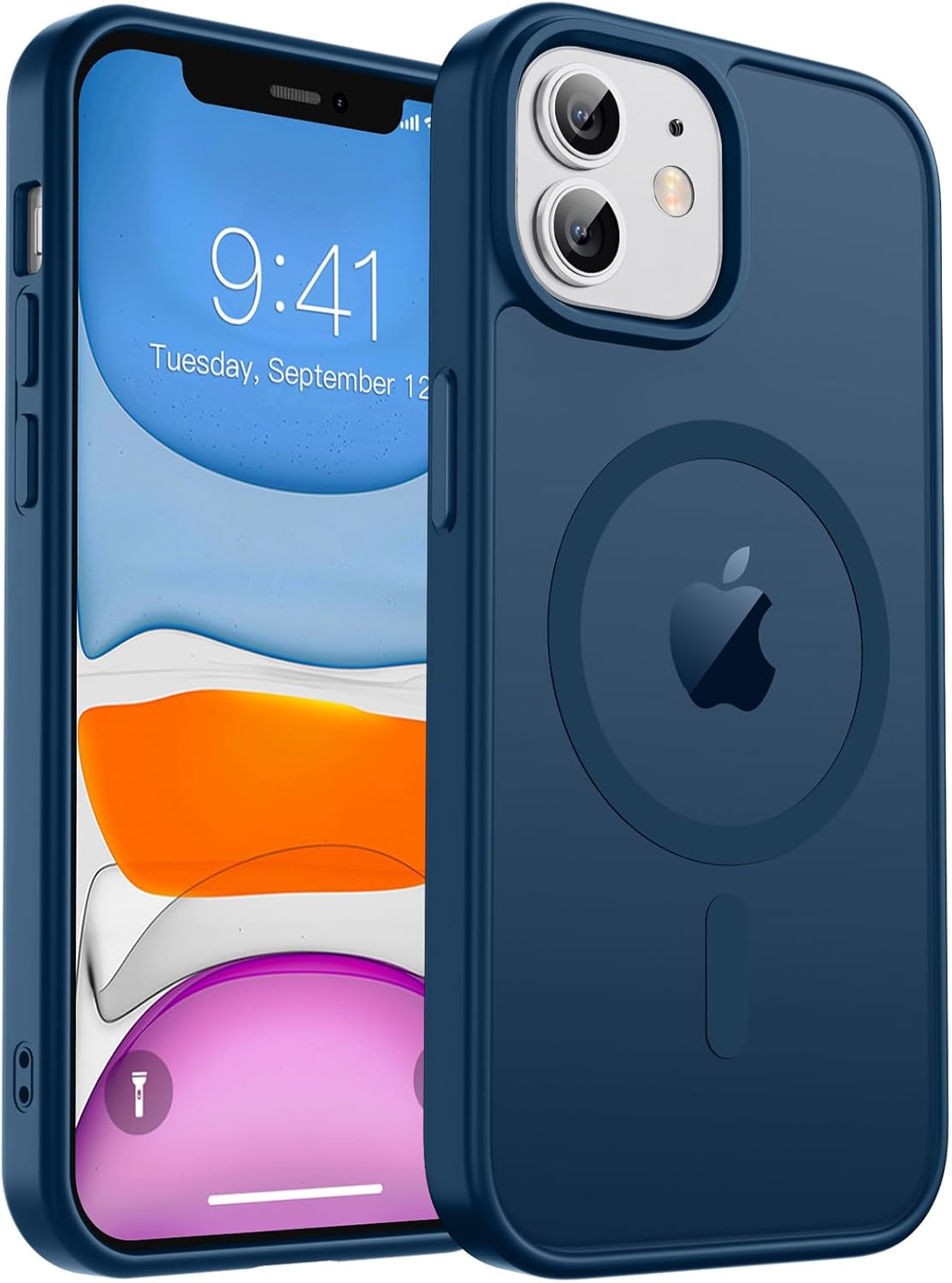 MagSafe Compatible iPhone 14 15 Case Matte Shockproof Anti Scratch Black