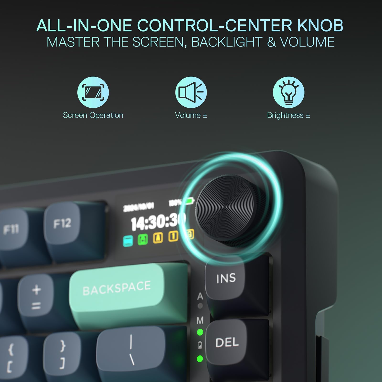 Redragon K673 Pro Wireless RGB Gaming Keyboard with Custom Knob