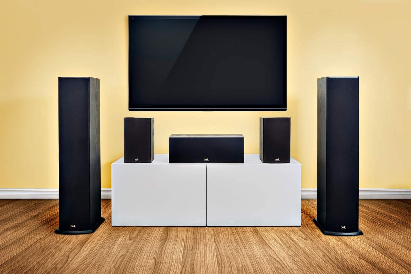 Polk Audio T15 Bookshelf Speakers with Deep Bass Sound