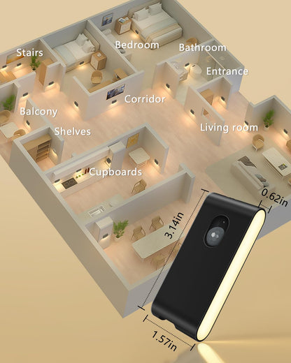 Willed Indoor Stair Lights 4 Pack Rechargeable Night Light