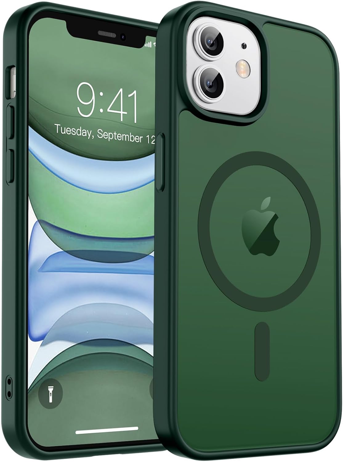 MagSafe Compatible iPhone 14 15 Case Matte Shockproof Anti Scratch Black