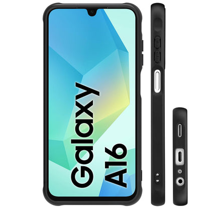 Samsung Galaxy A16 5G Case Black Line Art Floral Rose Pattern Heavy Duty PC