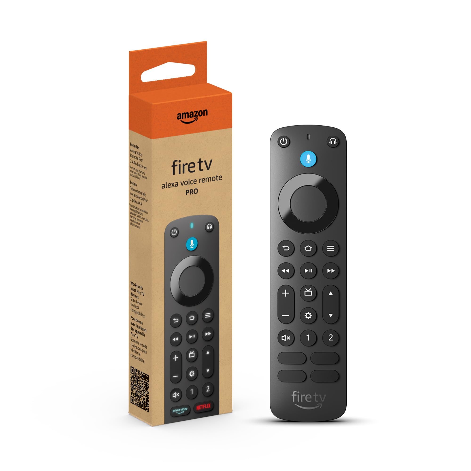 Amazon Fire TV Alexa Voice Remote Pro with Backlit Buttons