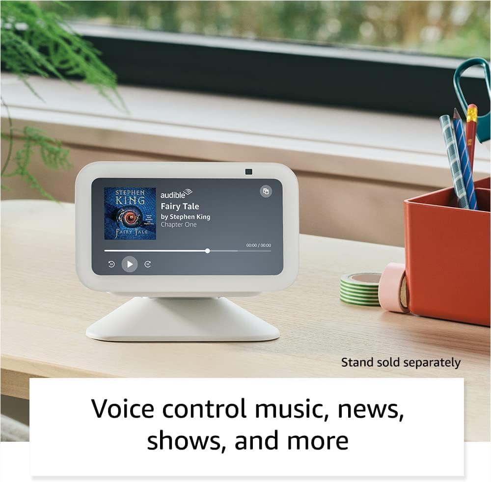 Echo Show 5 Smart Display With Clearer Sound Glacier White