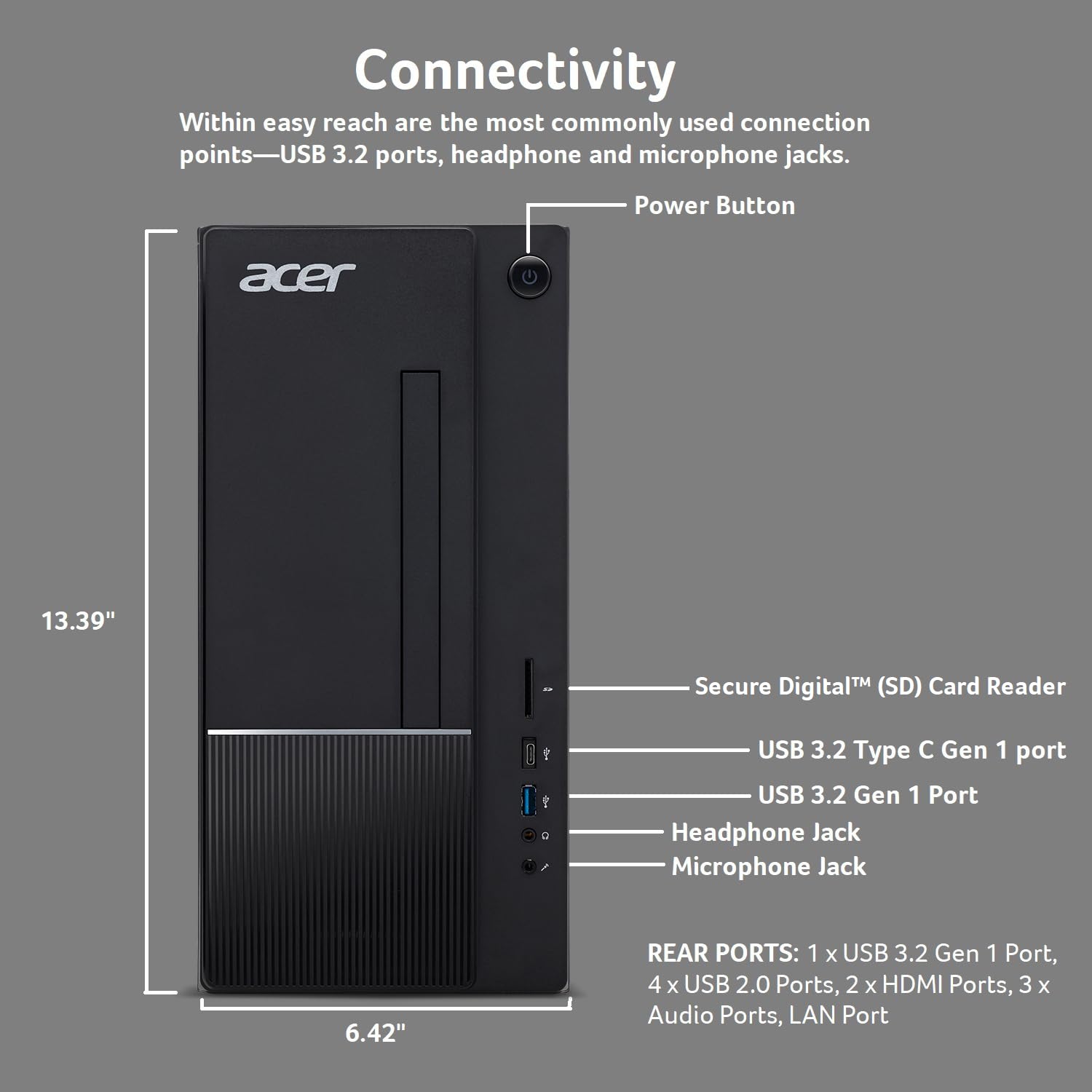 Acer Aspire TC Desktop with Intel Core i5 Performance