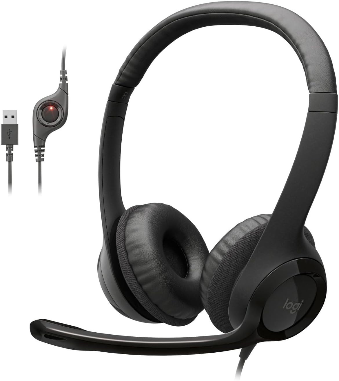 Logitech H390 Wired Headset with Noise Cancelling Mic
