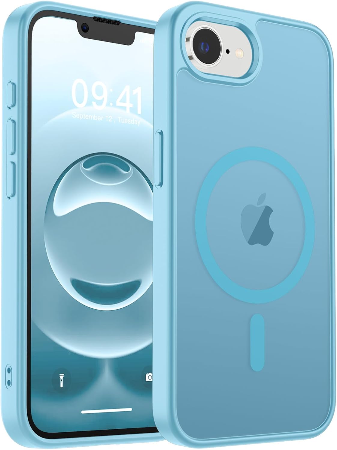 MagSafe Compatible iPhone 14 15 Case Matte Shockproof Anti Scratch Black