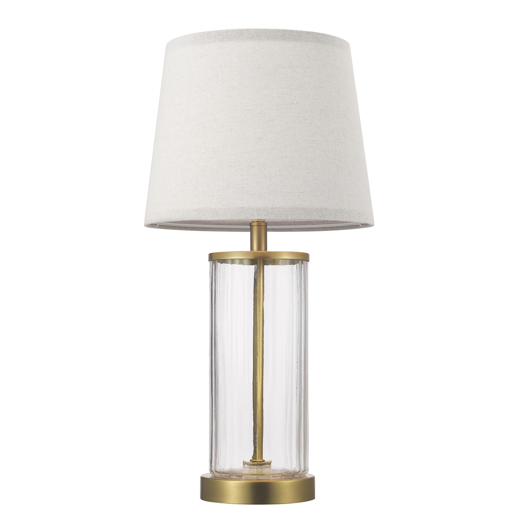 Maya 21 Inch Clear Glass Fillable Table Lamp