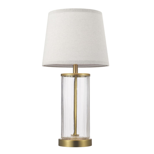 Maya 21 Inch Clear Glass Fillable Table Lamp