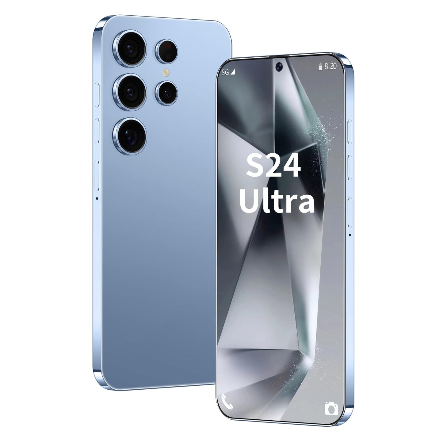 Unlocked S24 Ultra Android Phone 5G 6800mAh Dual SIM 108MP Camera Titanium Black