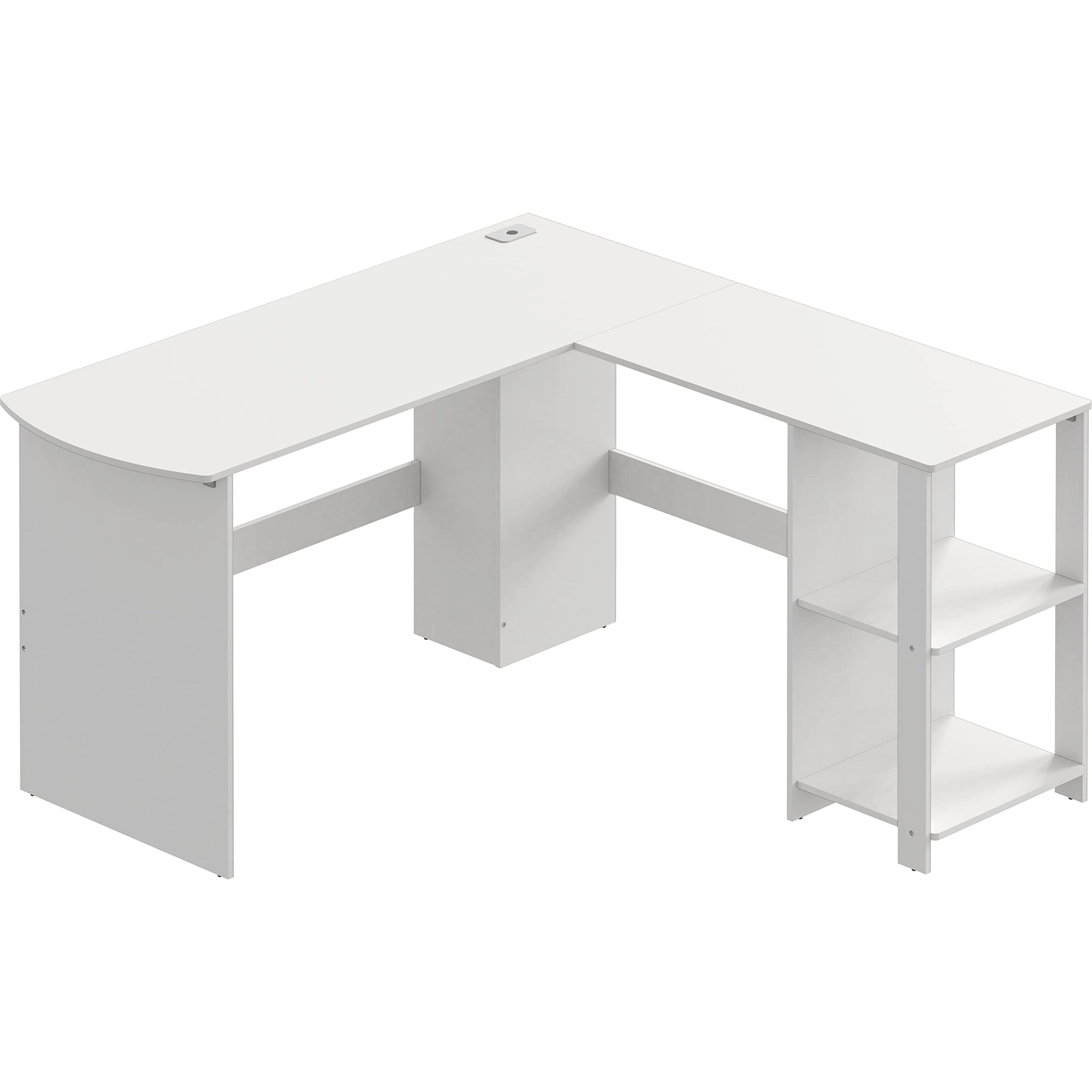 L Shaped Home Office Desk with Storage Solutions