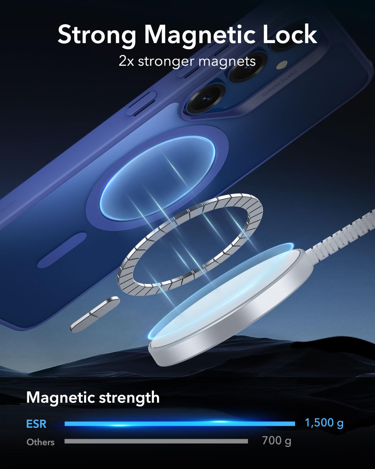 ESR Clear Black Case for Samsung Galaxy S25 Ultra