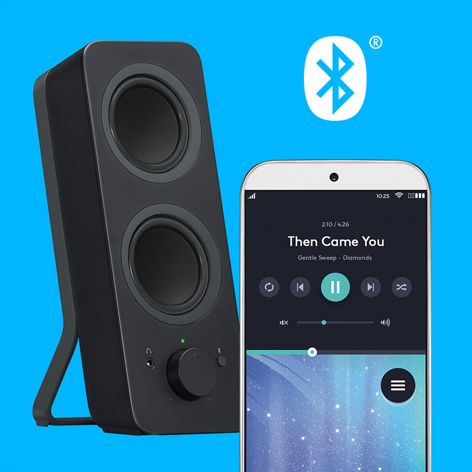 Logitech Z207 Bluetooth Computer Speakers for Rich Stereo Sound
