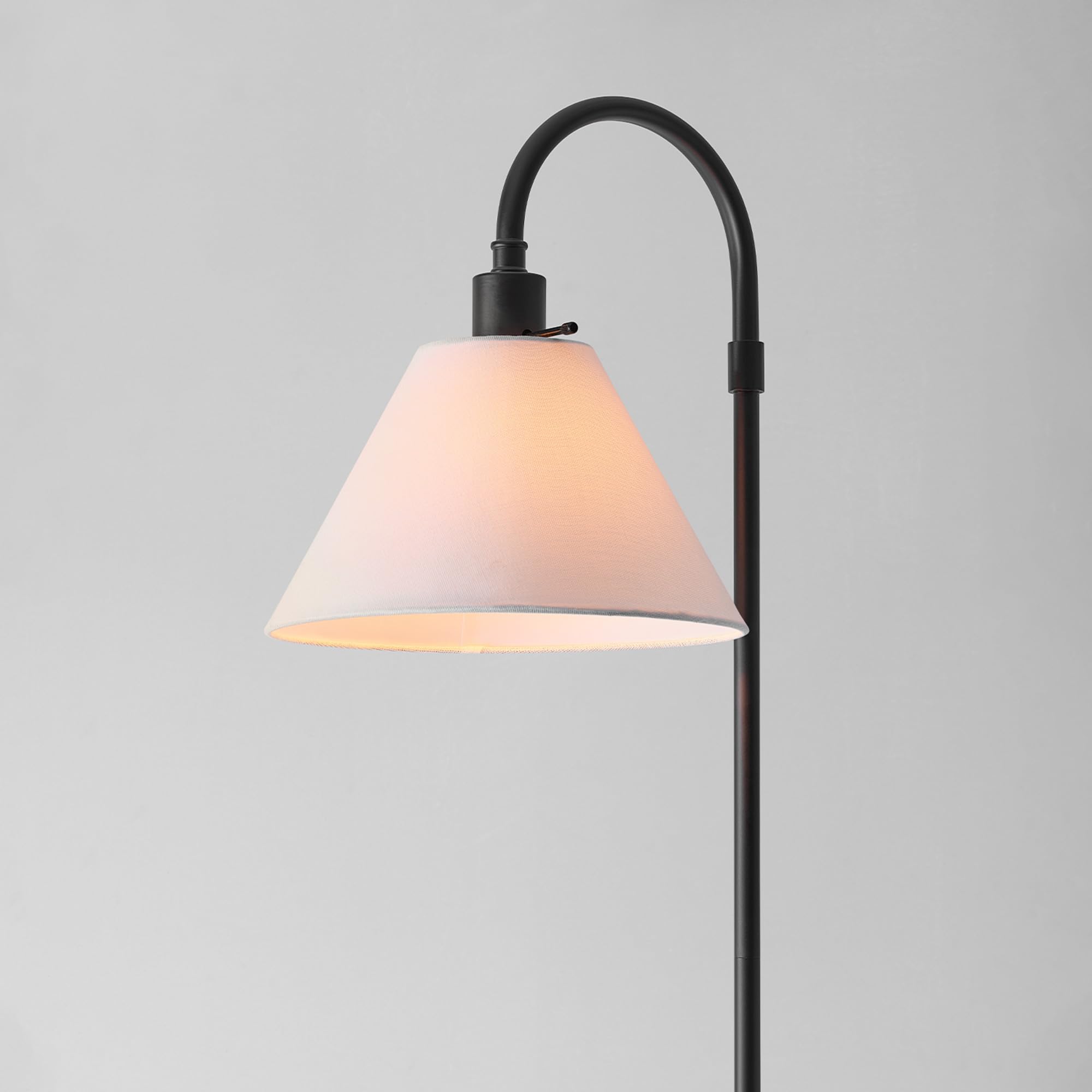 Brass Floor Lamp with White Shade for Modern Decor