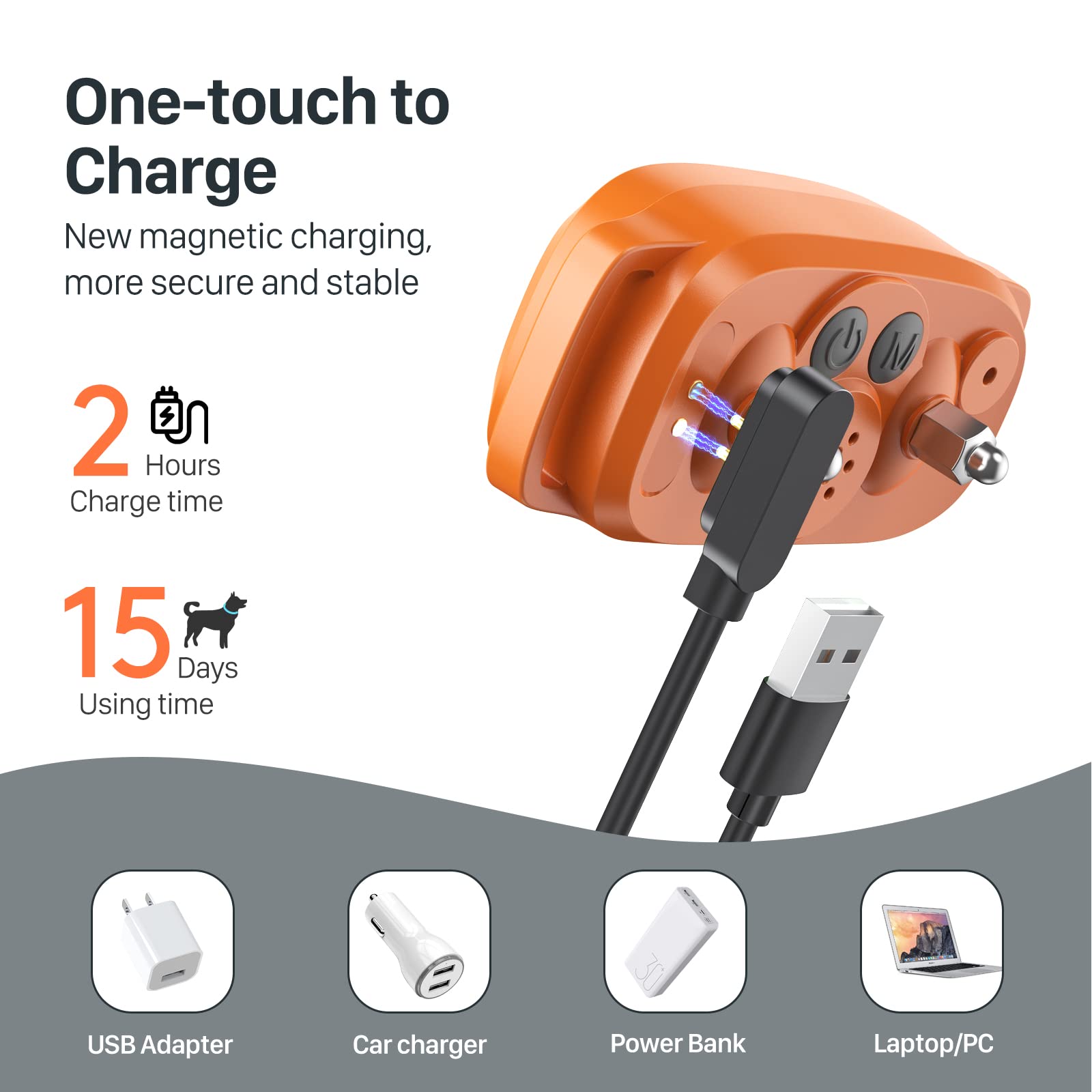 Rechargeable Dog Bark Collar with Adjustable Sensitivity Levels