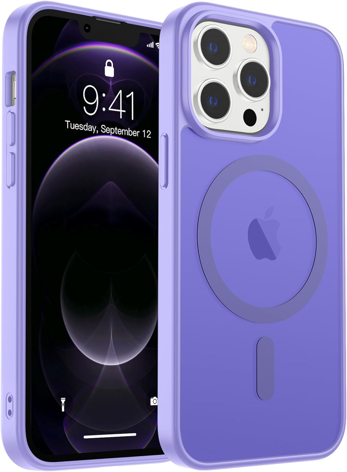 MagSafe Compatible iPhone 14 15 Case Matte Shockproof Anti Scratch Black