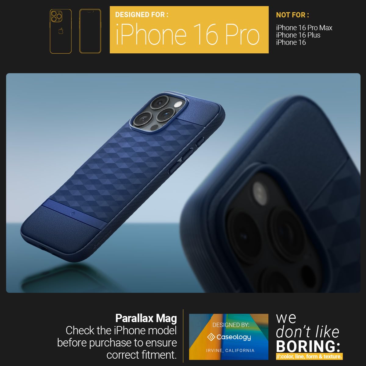 Caseology Parallax Mag iPhone 16 Pro Case with Ergonomic Design