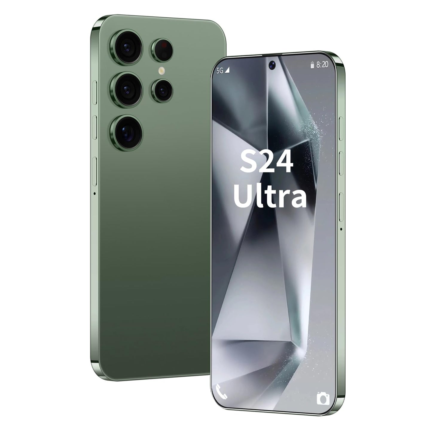 Unlocked S24 Ultra Android Phone 5G 6800mAh Dual SIM 108MP Camera Titanium Black