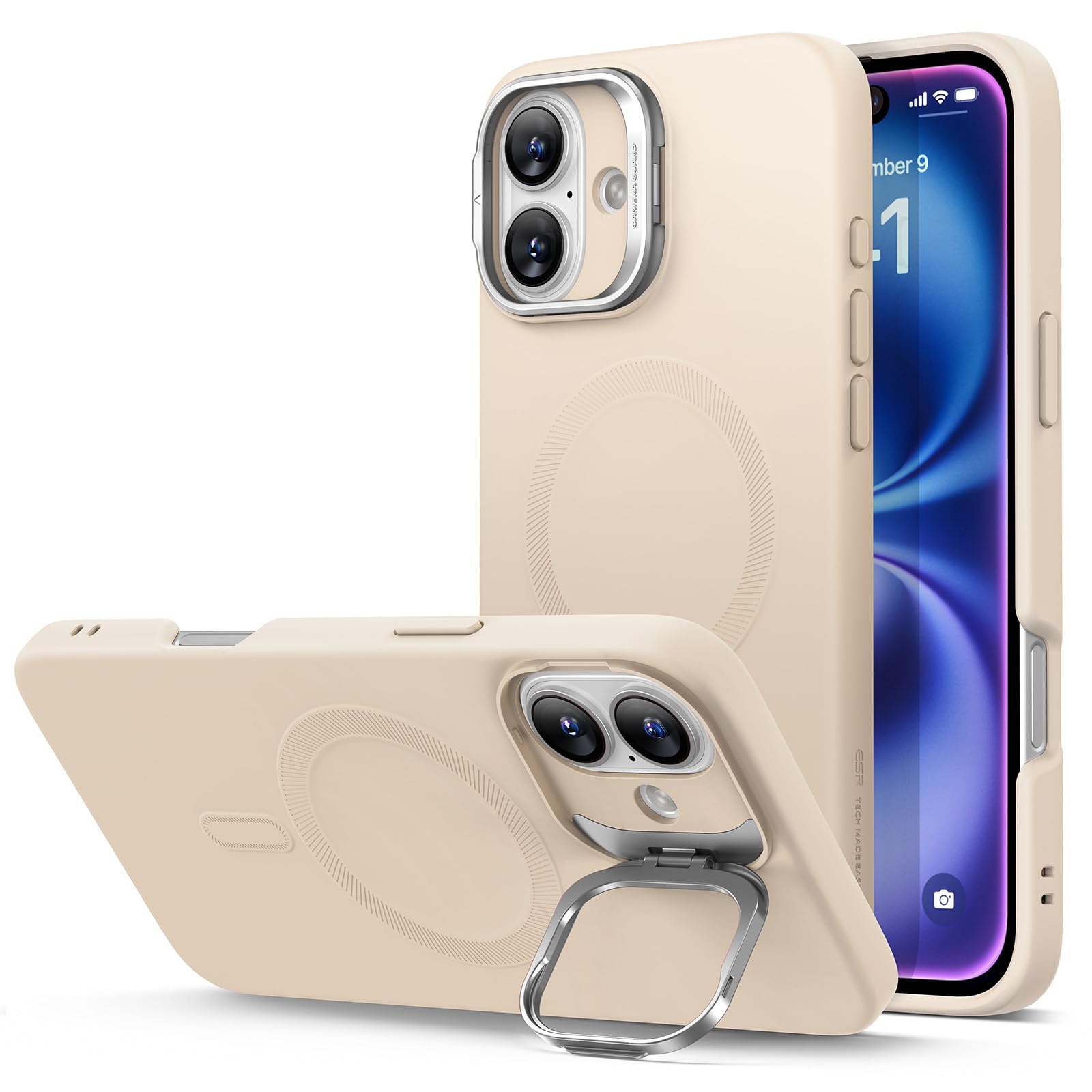 Military-Grade iPhone 16 Pro Max Case with Built-in Stand