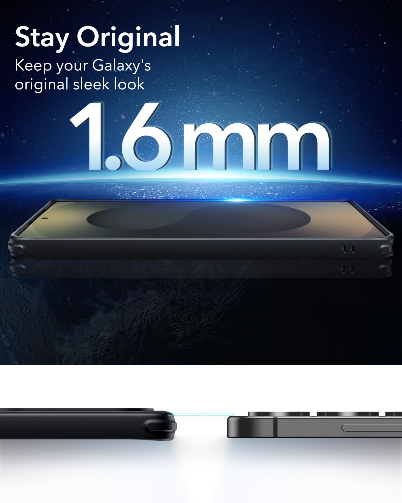 ESR Clear Black Case for Samsung Galaxy S25 Ultra