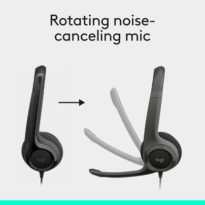 Logitech H390 Wired Headset with Noise Cancelling Mic