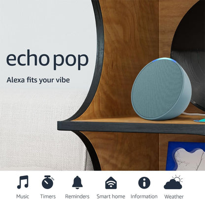 Echo Pop Compact Smart Speaker With Rich Voice Control