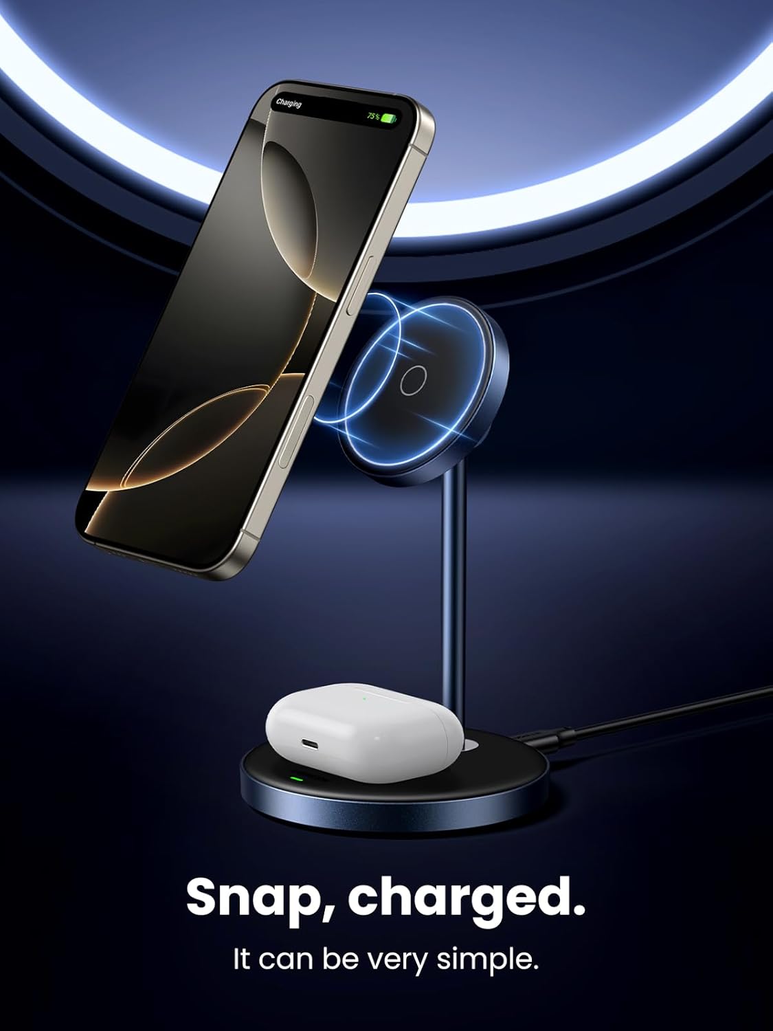 UGREEN MagFlow Fast Wireless Charger for iPhone and AirPods