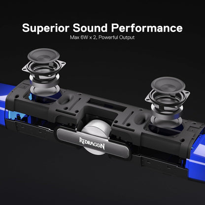 Redragon RGB Bluetooth Speakers with Rich Sound Quality