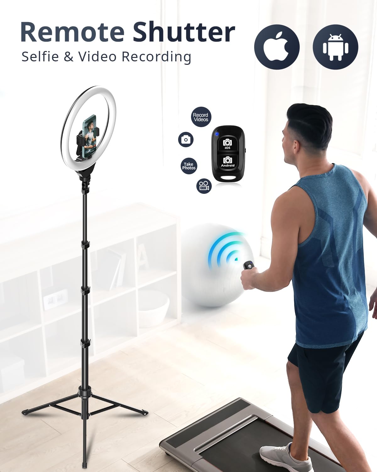 UBeesize 12 Inch Selfie Ring Light with Adjustable Tripod