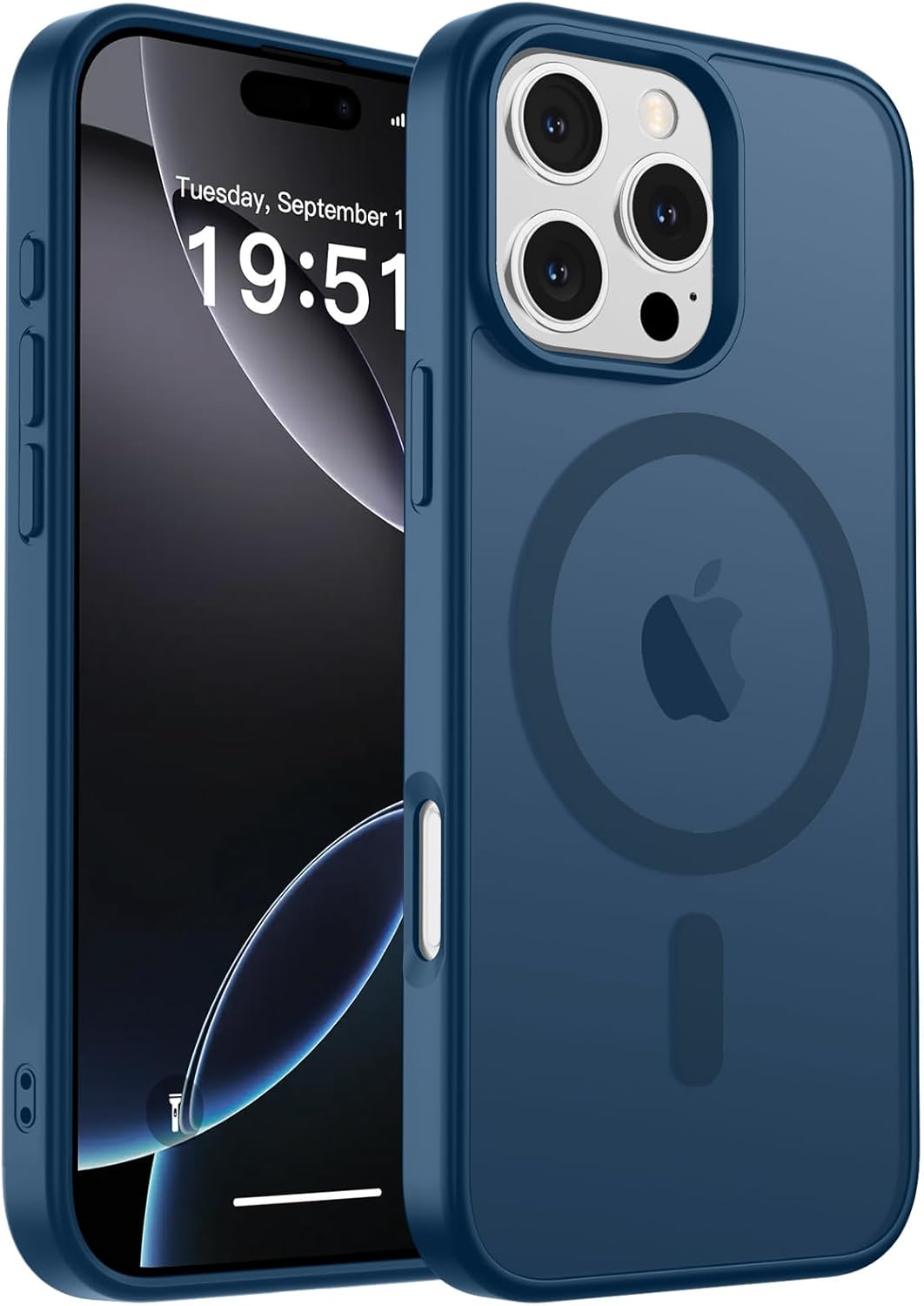 MagSafe Compatible iPhone 14 15 Case Matte Shockproof Anti Scratch Black