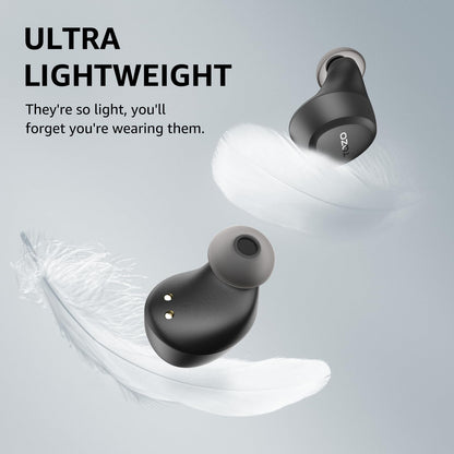 TOZO A1 Wireless Earbuds Bluetooth 5.3 Light Weight in Ear IPX5 Waterproof Headphones 2 Mic for AI Calls, Immersive Premium Sound Bass Headset with Charging Case, 32 Presets EQ Customization via App