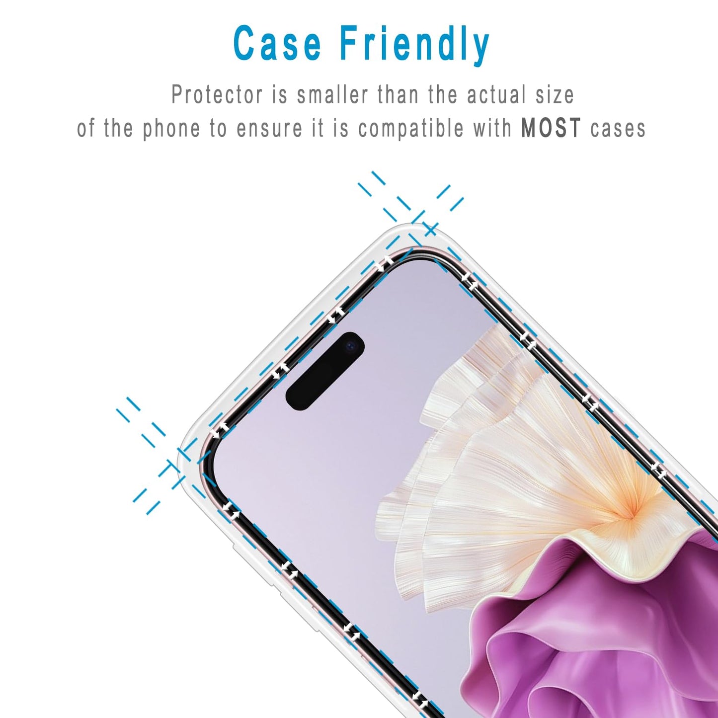 2 Pack iPhone 16 Pro Max 6.9 Inch Tempered Glass Screen Protector Full Coverage