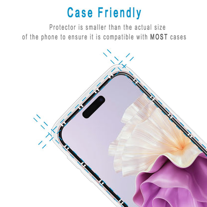 2 Pack iPhone 16 Pro Max 6.9 Inch Tempered Glass Screen Protector Full Coverage