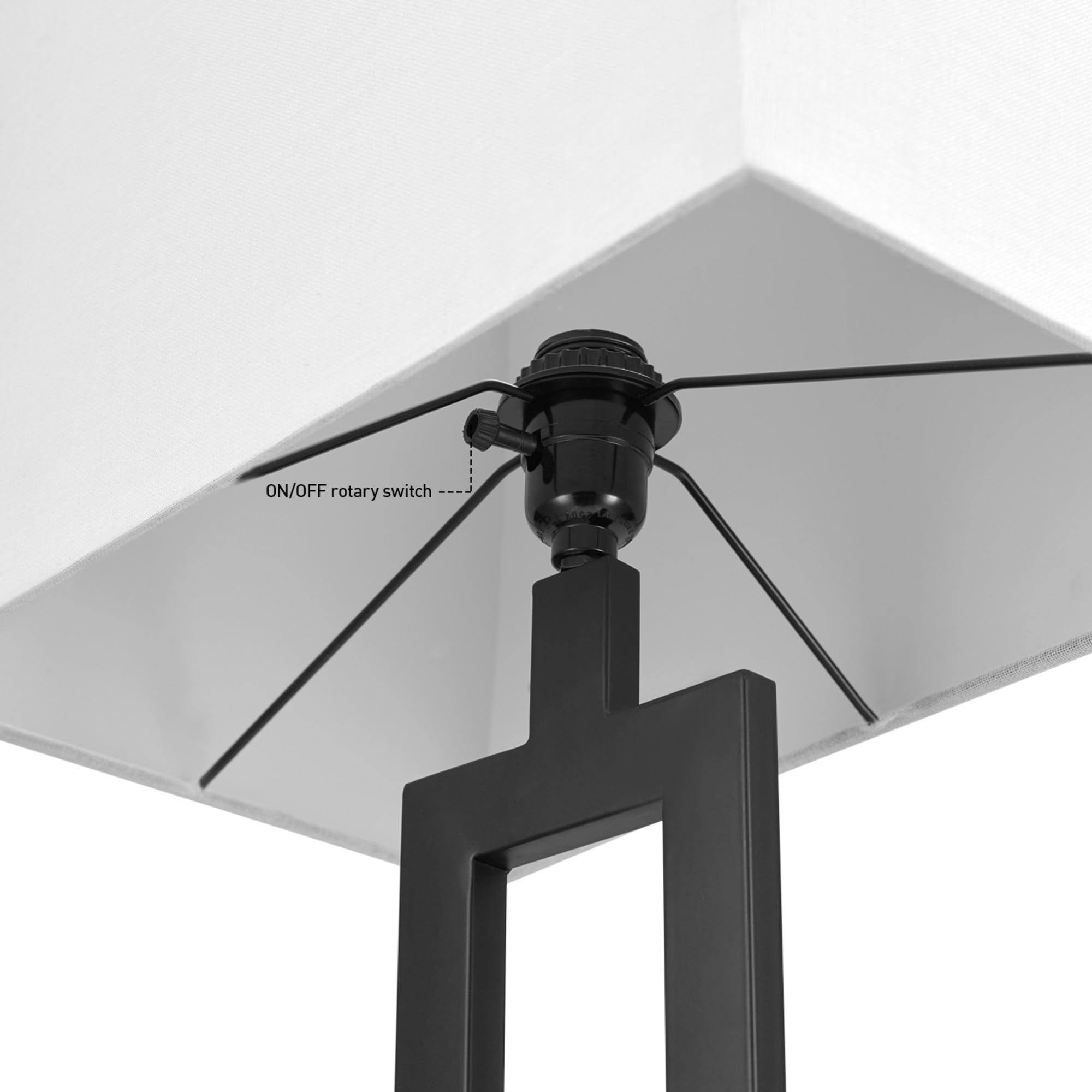 Modern 58 Inch Floor Lamp with Geometric Design
