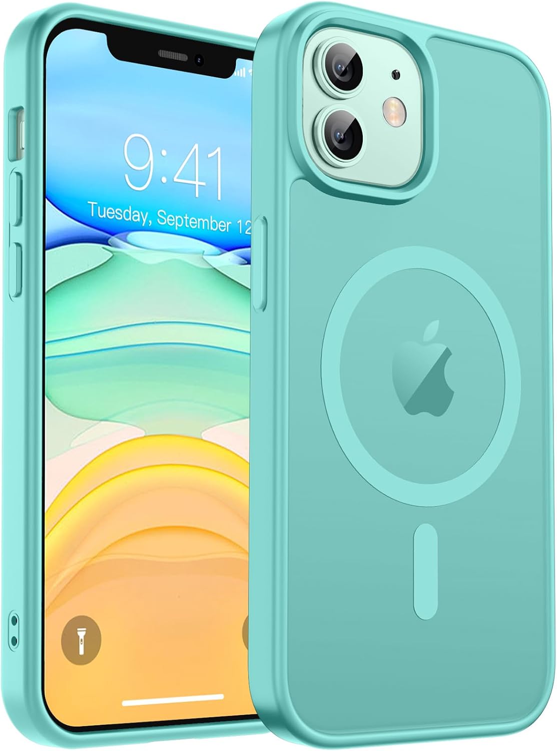 MagSafe Compatible iPhone 14 15 Case Matte Shockproof Anti Scratch Black