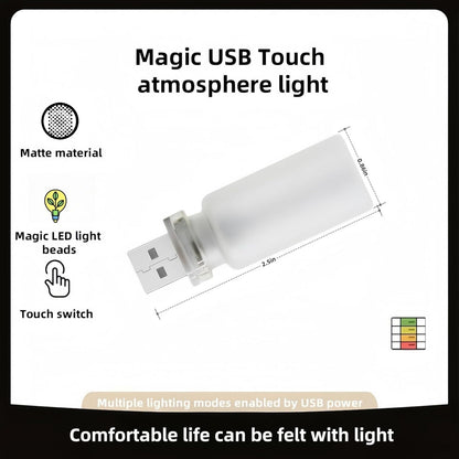 Retro Car Lamp Touch USB LED Night Light Ambient Decor Desk
