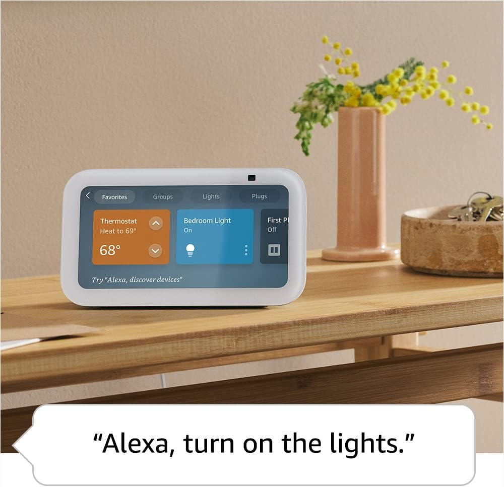 Echo Show 5 Smart Display With Clearer Sound Glacier White