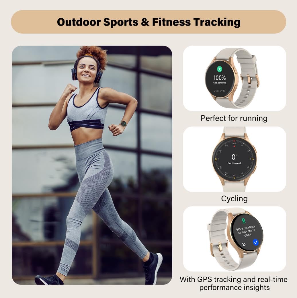 Smart Watch For Women With Alexa Health Tracking AMOLED