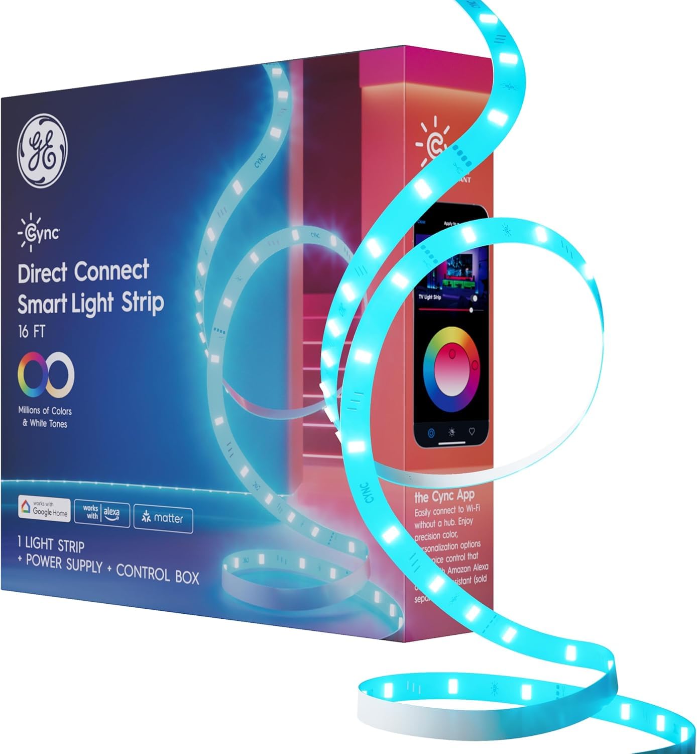 Cync Smart LED Strip Lights with Millions of Colors