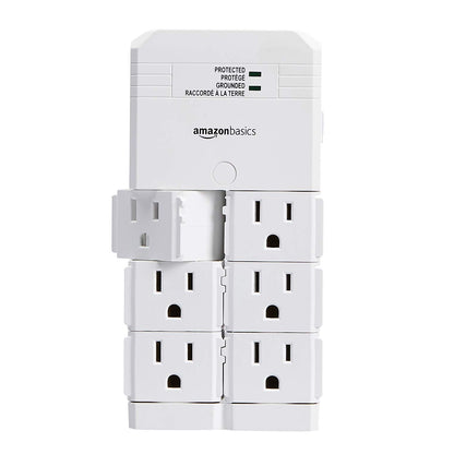 Surge Protector Wall Mount With Rotating Six Outlets