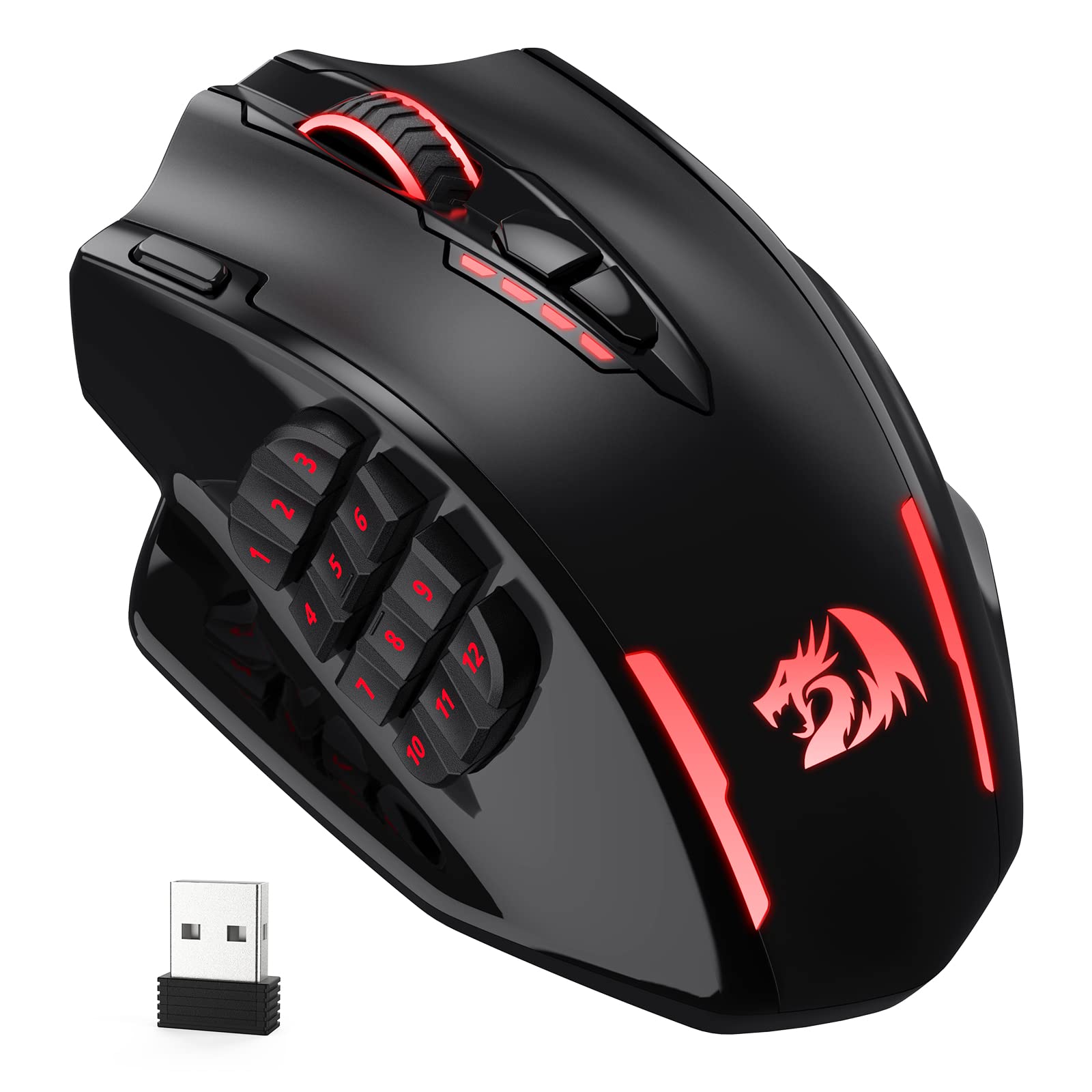Redragon M908 RGB Gaming Mouse with 12 Programmable Buttons