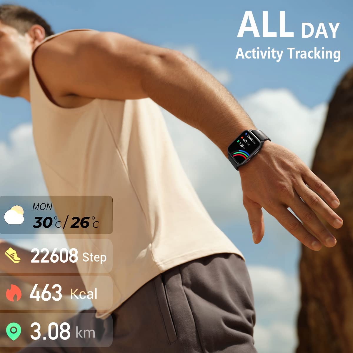 FITVII Fitness Tracker Smart Watch with BP Monitor Pro