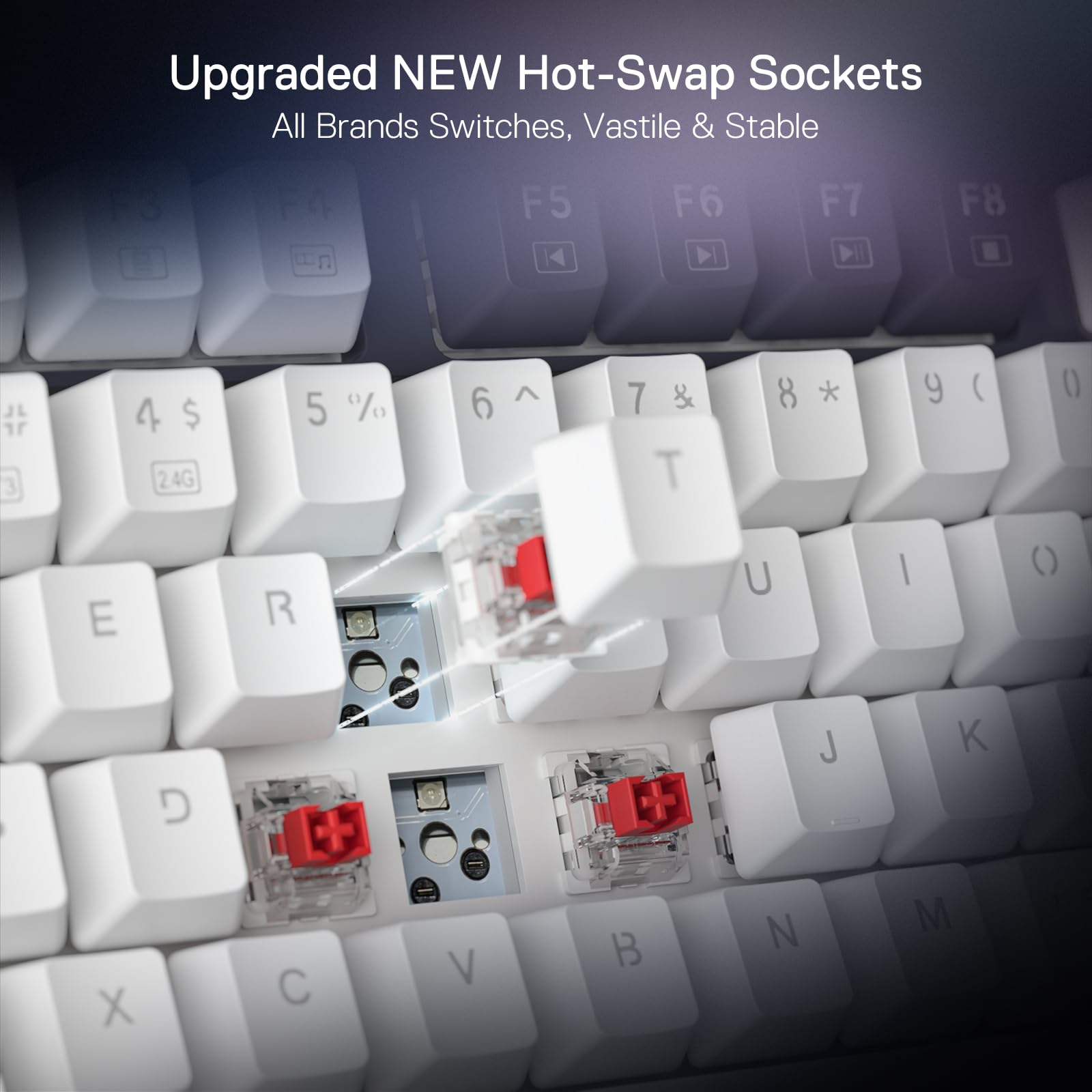 Redragon K673 Pro Wireless RGB Gaming Keyboard with Custom Knob