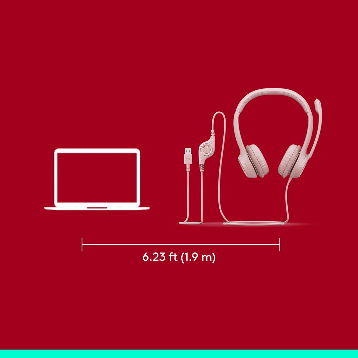 Logitech H390 Wired Headset with Noise Cancelling Mic