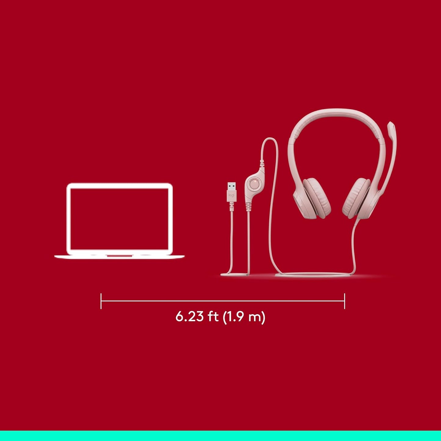 Logitech H390 Wired Headset with Noise Cancelling Mic