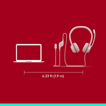 Logitech H390 Wired Headset with Noise Cancelling Mic